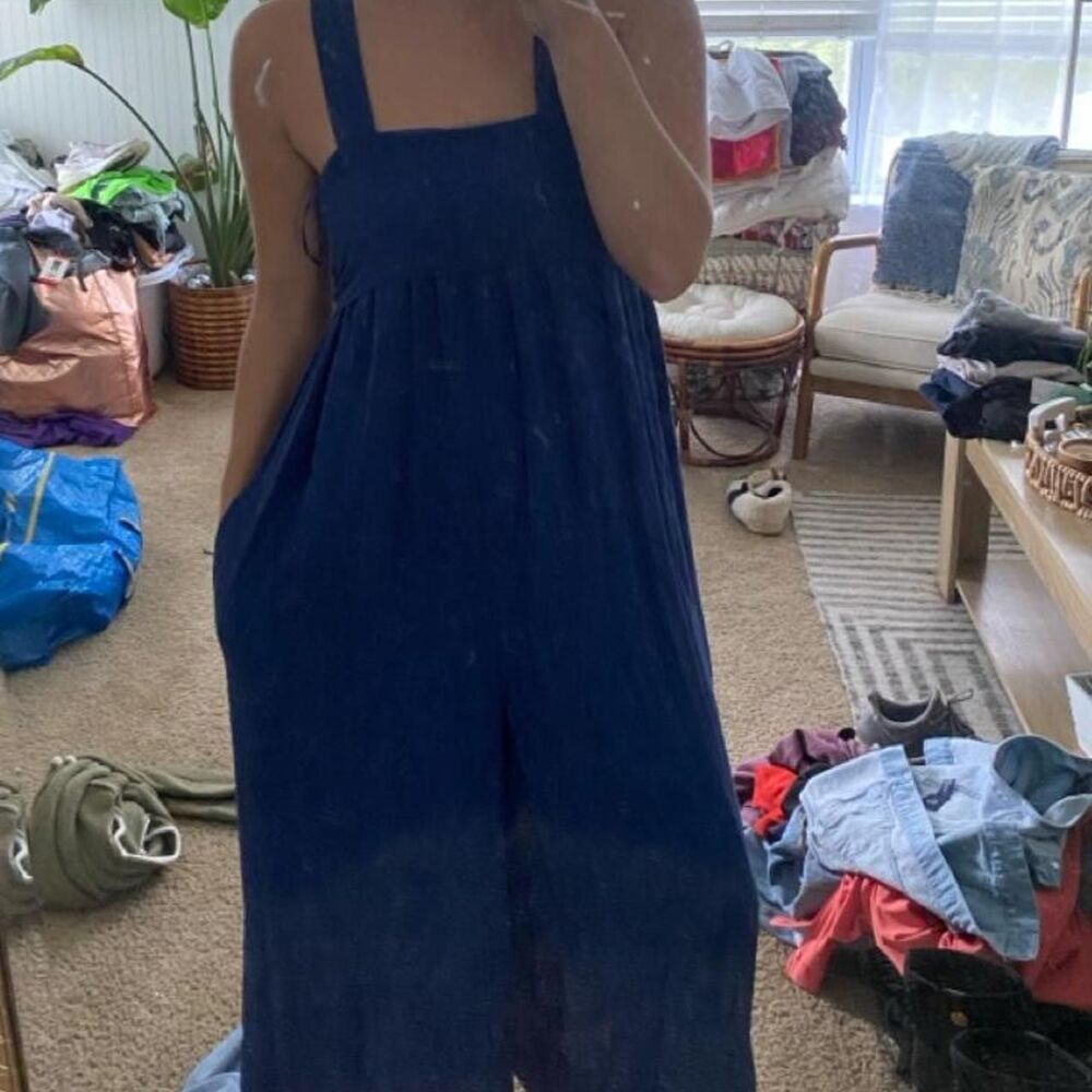 Unbranded Women's Blue and Navy Jumpsuit